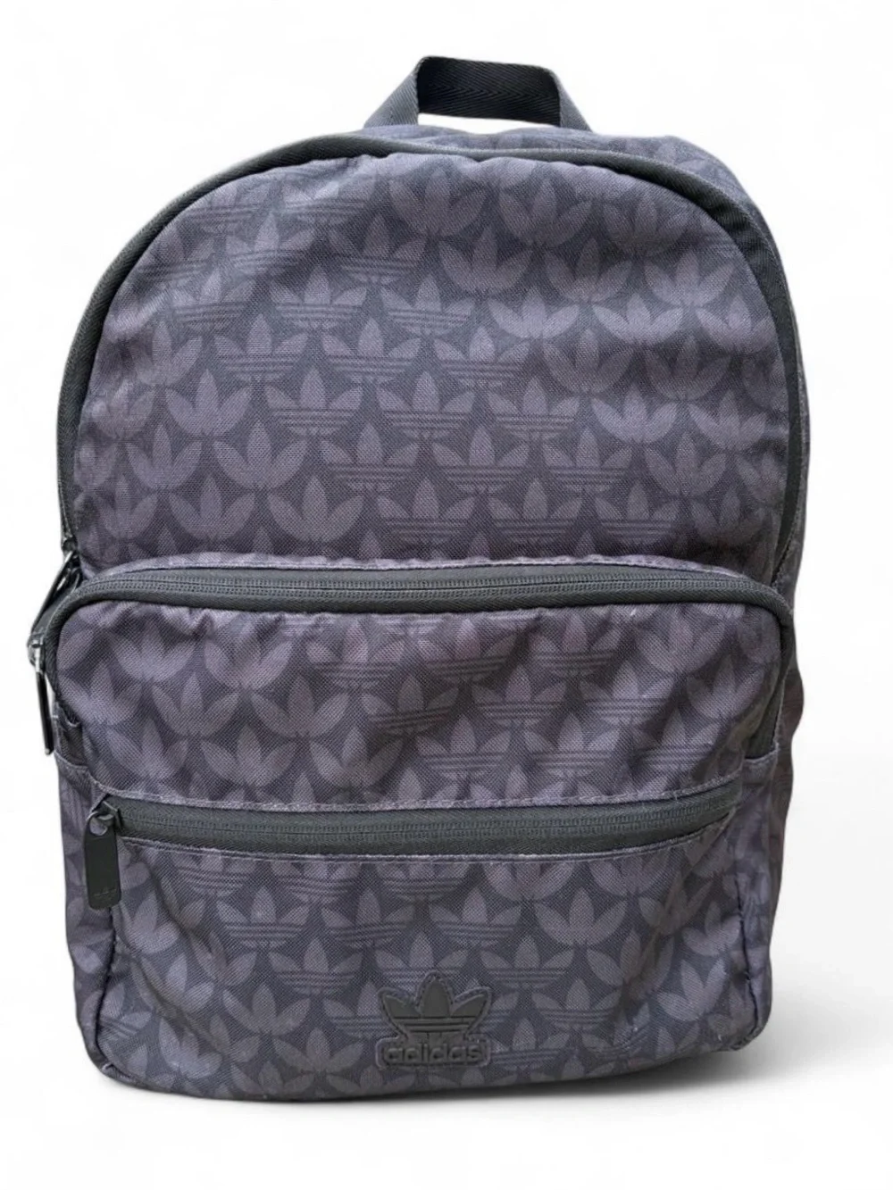 Adidas Originals Black Tonal Monogram Trefoil Backpack
